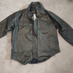 Dream Apparel Black Leather BIKER JACKET Men Size Large USA